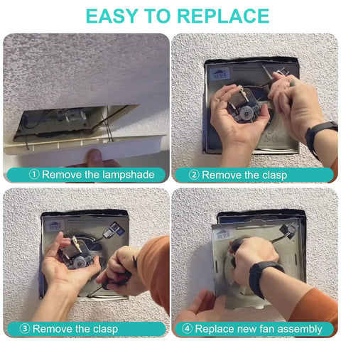 Steps to install Copper Motor Upgrade Vent Fan Assembly for Nutone and Broan models with hands-on demonstration