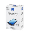 ZEISS Mobile Screen Wipes box, pre-moistened screen cleaner, 120-count, front view