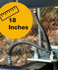Installed Durable Rubber Brake Hose 3/16 Inch ID By 18 Inch Length With 3/8-24 Male To Female Swivel Fittings DOT Approved
