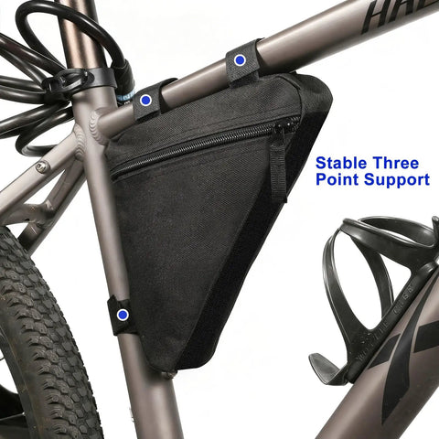 Premium Triangle Bike Frame Bag For Mountain And Road Bikes Lightweight Waterproof Pouch With Adjustable Velcro Straps