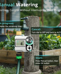 Brass Sprinkler Timer For Garden Hose Faucet With Waterproof HD Screen, Programmable Rain Delay, Manual And Automatic Irrigation For Lawn