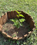 Garden Edging Kit With Rustic Picket Panels For Flower Beds And Landscape Borders Charred Wood Construction 5.9 Inch High 1 Pack