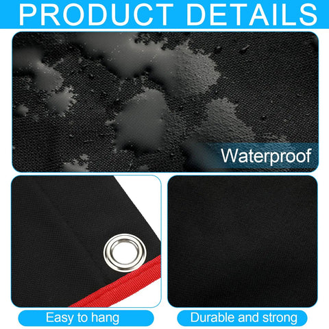 Close-up of waterproof Heavy Duty Vinyl Backstop For Batting Cages 4 x 6 Feet, with grommet and waterproof surface detail.