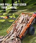 Tow Behind Dump Cart For Lawn And Garden 1500 Pound Capacity 15 Cubic Feet Heavy Duty Yard Garden Trailer dumping logs