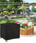 Raised Garden Bed Winter Cover For Waterproof Elevated Wood Planter Box Stand With Drawstring Design Windproof Flower Box Cover Cold Day Freeze Protection No Fuss Setup For Your Backyard Garden.