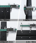 Two Pack Heavy Duty Piano Hinge 48 Inch By 2 Inch Actual 0 047 Thick 304 Stainless Steel Black Continuous Hinge showing measurements.