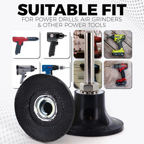 Pro Grade 2 Inch Disc Pad Holder With Quarter Inch Shank For Roloc Quick Change Discs Die Grinder Sanding Attachment For Polishing Sanding And Surface Prep Durable Aluminum Core With Rubber Pad
