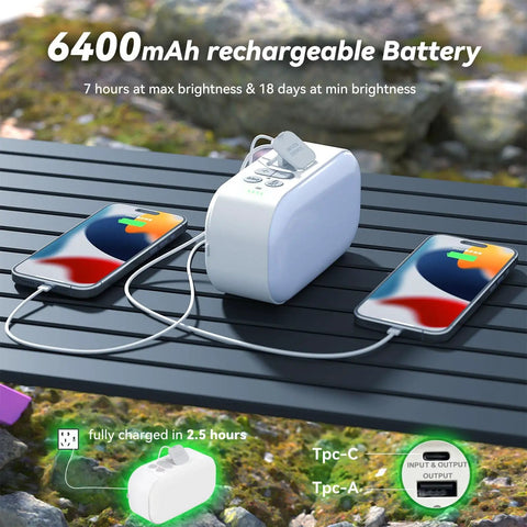 Beast Bright 1000 Lumen LED Camping Lantern With 6400mAh Rechargeable Battery charging phones