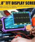 Handheld Portable Oscilloscope With 2.8 Inch TFT Display 1 MHz Bandwidth in use for automotive diagnostics
