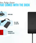 WD19S Dual Monitor Docking Station With 180W Power USB C HDMI And Dual DisplayPort includes HDMI cable and cleaning cloth