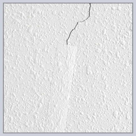 Self Adhesive Drywall Joint Tape 1.5 Inch By 32 Foot Textured Roll applied over crack on wall, blending with texture