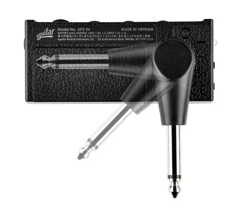 Back view of Tone Hammer Inspired Bass Guitar Headphone Amp With Dual Analog Channels, Tilt EQ, showing input connections.