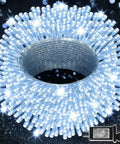 Coiled Extra Long 98.5Ft 300 LED String Lights Indoor Outdoor Plug In Waterproof Fairy Lights With 8 Modes