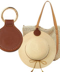 Magnetic Hat Clip For Travel On Bag Made From Genuine Leather With Strong N52 Magnet Keeps Your Hat Secure