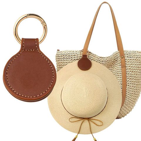 Magnetic Hat Clip For Travel On Bag Made From Genuine Leather With Strong N52 Magnet Keeps Your Hat Secure