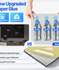Image comparing adhesive quality for 12 Pack Soundproof Foam Panels Ditch The Echo Now With Self Adhesive Peel And Stick Ultra High Density Wall Acoustic Tiles.