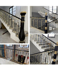 Top Shelf Aluminum Balusters Giving Dang Sturdy Deck Stair Spindles For Straight Up Clean Square Railing Kits With No Sweat Flush Mount Brackets For Bold Indoor Outdoor Villa Builds Packed Ten Strong on modern staircase.