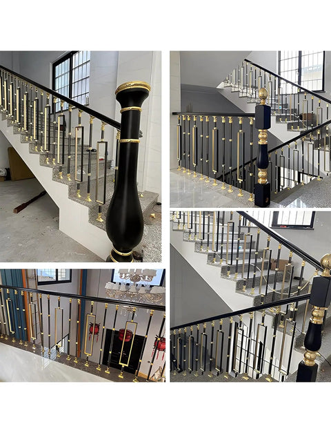 Top Shelf Aluminum Balusters Giving Dang Sturdy Deck Stair Spindles For Straight Up Clean Square Railing Kits With No Sweat Flush Mount Brackets For Bold Indoor Outdoor Villa Builds Packed Ten Strong on modern staircase.