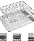 Beefy Built Tough Mesh Steel Air Fryer Basket Tray For TOA 60 TOA 65 TOA 70 Convection Oven with wire rack