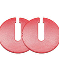 Red table inserts for 14 inch band saws and 24 inch scroll saws, 2 pack, 2.5 inch diameter and 0.1 inch thick, fits multiple brands.