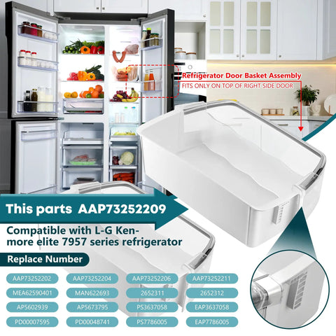 Right Side Refrigerator Door Bin Replacement For LG Kenmore Elite Models 795 Series Compatible With LFX25991ST 2 Pack