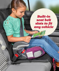 Child sitting on Waterproof Car Seat Cover Set, 2 Pack, Non Slip Protector with Mesh Pocket, Universal Fit, Black cover.