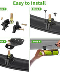 Universal Adjustable Golf Cart Rear View Mirror With Panoramic 270 Degree Rotation And 16.5 Inch Wide Angle Easy Tilt Install Guide