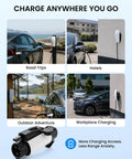 Slick NACs To J1772 Electric Vehicle Charging Adapter For Tesla Wall Connector Up To 80 Amps with charging stations at various locations.