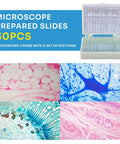 30 prepared slides included with 40X To 2000X Microscope For Kids And Adults, Kid Friendly Setup showcasing sample images under microscope.