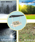 Replacement Canopy For 3 Seater Patio Swing Waterproof Outdoor Top Cover 210D Oxford Cloth showing weather protection features