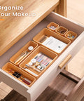 46 Piece Tool Box Organizer Set With 5 Size Tray Dividers Orange Desk Drawer Organizer For Garage Storage And Tool Chest