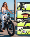 Hella Powerful 8000W Dual Motor Electric Bike For Adults with bright headlight, tail light, and anti-theft throttle features.