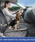 Heavy Duty Front Seat Cover For Dogs With Side Flaps Waterproof 900D Protector for Cars SUVs Trucks And Minivans in use