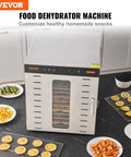 Big Time 1000W Electric Food Dehydrator With 10 Spacious Stainless Steel Trays and Easy Digital Controls in a kitchen setting.