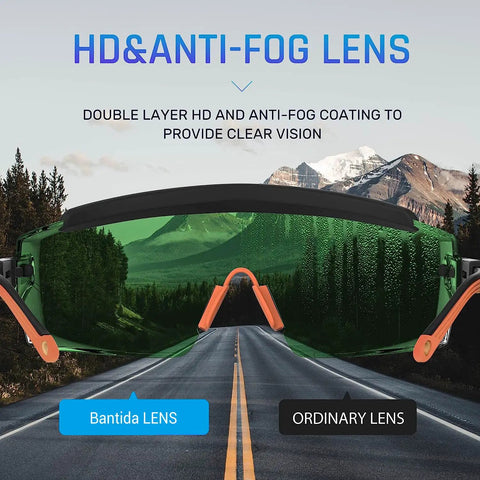 Straight Up Laser Safety Glasses With Bigtime Anti Fog Filter For IPL Hair Removal And Welding OD4 Shield displayed with HD anti-fog lens.