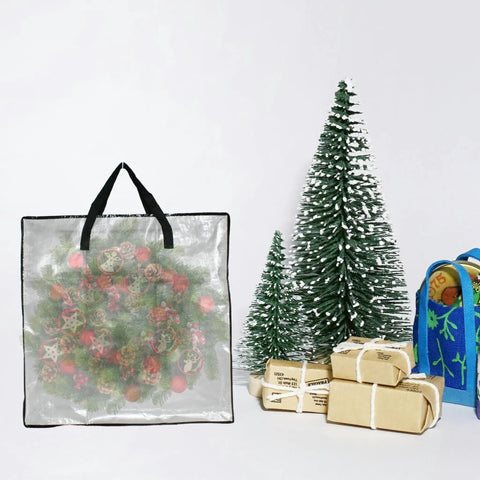 Grab-And-Go Storage Bags With Zipper And Handles For Closet Organization, Moving And Packing, underbed storage with holiday decor.