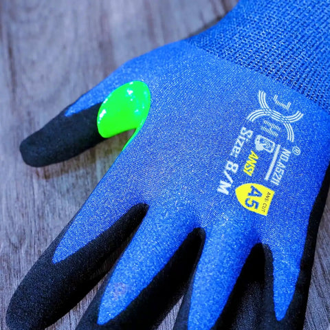 Ultra Thin 24G A5 Cut Resistant Gloves With HPPE Breathable Grippy High Dexterity Fit Nitrile Palm Coating With Micro Foam Grip