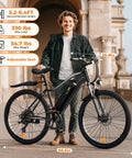Beast 1000W Peak Electric Bike With 70 Mile Range, 20 MPH Top Speed, 26 Inch Tires, Dual Disc Brakes, Shock Absorber, App Control, Adjustable Seat, Commuter Bike For Adults, side view