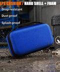 Hard Shell Thermal Camera Case With Customizable DIY Sponge Inserts, Removable And Adjustable Inner Foam, Fits TOPDON TC004, HSFTOOLS HF96, H128 And Other Similar Sized Thermal Imagers Built Tough For Rugged Travel And Safe Storage On The Go, blue hard shell with zipper