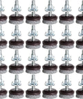 Ditch The Wobbles And Settle In Smooth With Adjustable Furniture Levelers 24 Pack with stainless steel and felt pads.