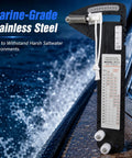 Pro Grade Hands Free Rigging Tension Gauge For Sailboat Shrouds And Wire Rope Standing Rigging Forestays And Cable Rigs Fits Nine Thirty Second Inch Nine Sixteenth Inch And Three Eighths Inch Cables Up To Four Thousand Five Hundred Pound Capacity, stainless steel marine gauge