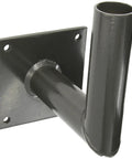 MAB Floodlight Bracket Right Angle Wall Mount For Floodlights Heavy Duty Steel Slip Fit Tenon Double Welded Joints Three Sixteenth Inch Thick Secure Outdoor Mounting Bronze Finish showing steel right angle bracket with single tenon.