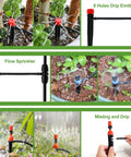Drip Irrigation Kit For Garden And Lawn 213 Ft Easy Setup With 50 Ft Main Line And 163 Ft Branch Tubing Adjustable Drip Or Mist Nozzles
