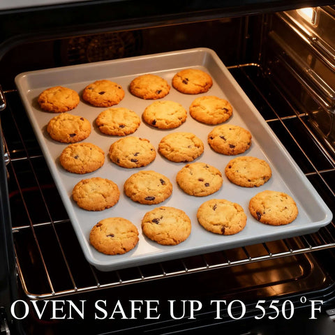 Ceramic Nonstick Baking Sheet For Oven Cookin 15x10 Inches Durable Aluminum Tray With PTFE And PFOA Free Coating, cookies baking