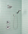 Three Setting Showerhead With Pause, Full Body Spray And H2Okinetic Technology, Chrome Finish, Includes Handheld Showerhead And Slide Bar