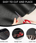 Foam Toolbox Drawer Liner Mat One Eighth Inch Thick Sixteen Inches Wide Sixteen Feet Long Black No Slip Tool Protector
