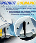 Beefy Boat Trim Tab Actuator With Two And A Quarter Inch Stroke For 101XD Marine Systems installed on a boat, showcasing durability.