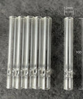 Six Pack Glass Tubes For High Temperature Use, Heat And Acid Alkali Resistant, Four Inch Length, Thickened Durable Glass Display