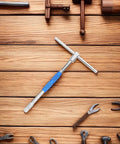 Heavy Duty Ratcheting T Handle Hex Socket Wrench Built Like A Tank For Daily Garage Tune Ups Quick Angle Shift Smooth Grip on wooden table.