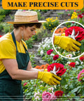 Person using 20 Piece Pruning Shears For Gardening Set With Durable Stainless Steel Blades And Comfortable PP Handles in garden